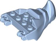 Creature Body Part, Dragon Head Lower Jaw with 6 Studs on Top, Spike, Teeth [PLAIN] in Bright Light Blue