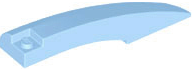 Brick Round, Curved 10 x 2 x 2 with Rounded End Left in Bright Light Blue