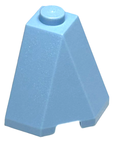 Brick Wedged, Sloped 65° 2 x 2 x 2 Corner in Bright Light Blue