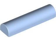 Brick Curved 1 x 4 x 2/3 Double, No Studs in Bright Light Blue