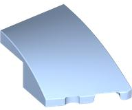 Brick Wedged, Curved 3 x 2 with Stud Notch Right in Bright Light Blue