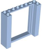 Door Frame Double 2 x 8 x 6 in Bright Light Blue