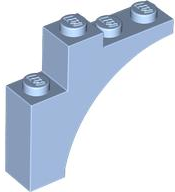 Brick Arch 1 x 4 x 3 in Bright Light Blue