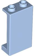 Panel 1 x 2 x 3 [Side Supports / Hollow Studs] in Bright Light Blue