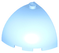 Brick Round Corner 3 x 3 x 2 Dome Top in Bright Light Blue