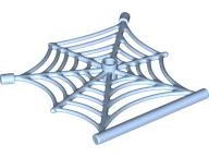 Insect Accessory, Spider Web, Hanging in Bright Light Blue