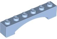 Brick Arch 1 x 6 Raised Arch in Bright Light Blue