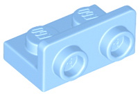 Bracket 1 x 2 - 1 x 2 Inverted in Bright Light Blue