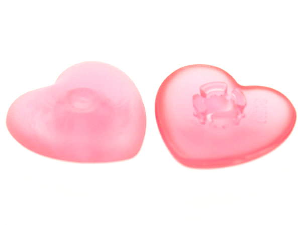 Clikits Icon, Heart 2 x 2 Large with Pin in Trans-Pink
