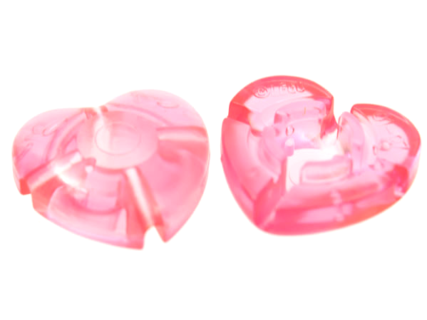 Clikits Icon, Heart 2 x 2 Large with Hole in Trans-Pink