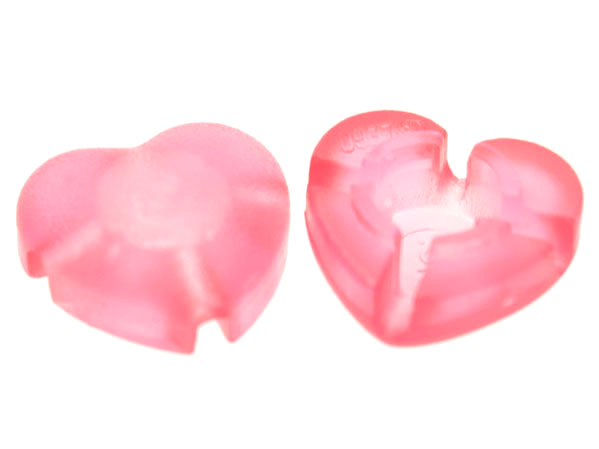 Clikits Icon, Heart 2 x 2 Small with Hole in Trans-Pink