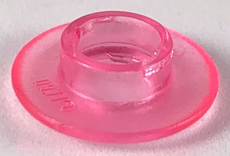 Clikits Bead, Ring Thin Large with Hole and High Connector in Trans-Pink