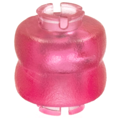 Clikits Bead, Connector Thick Small Double with 2 Pins in Trans-Pink