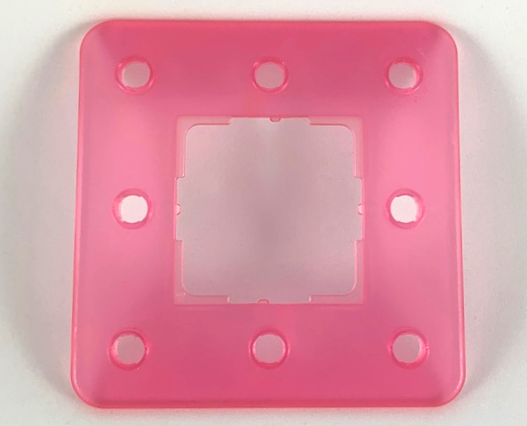 Clikits Frame, Square 3 x 3 with 8 Holes in Trans-Pink