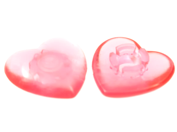Clikits Icon, Heart 2 x 2 Small with Pin [Polished] in Trans-Pink