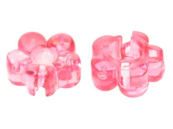 Clikits Icon, Flower 2 x 2 Small, 5 Petals with Hole in Trans-Pink