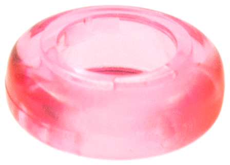 Clikits Bead, Ring, Thick Small with Hole in Trans-Pink