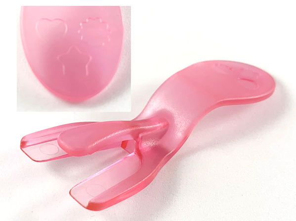 Clikits Part Separator with Heart, Flower and Star on Handle in Trans-Pink