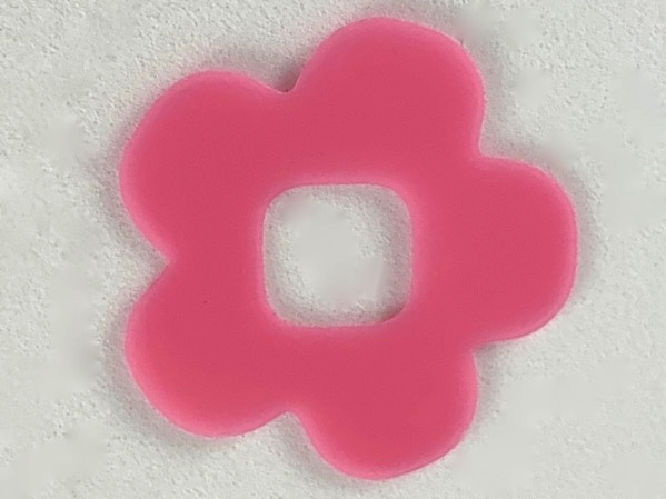 Clikits Icon Accent, Flower 2 7/8 x 2 7/8, 5 Petals in Trans-Pink