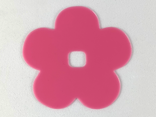 Clikits Icon Accent, Flower 5 3/4 x 5 3/4, 5 Petals in Trans-Pink