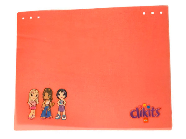 Clikits Playmat, 45 x 57 with Clikits Logo and 'Heart', 'Daisy', and 'Star' Print (Sticker) in Trans-Pink