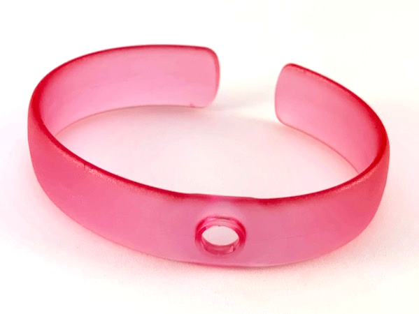 Clikits Bracelet, Bangle with Hole in Trans-Pink