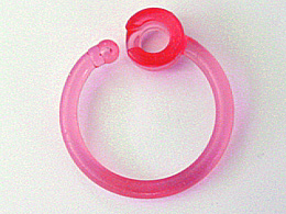 Clikits Ring / Keyring 3.5 x 3.5 in Trans-Pink