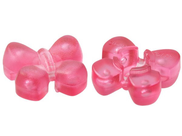 Clikits Icon, Butterfly 2 x 2 with Hole in Trans-Pink