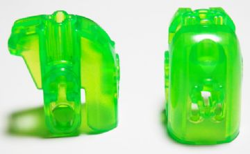 Large Figure Head with Handle in Trans-Bright Green