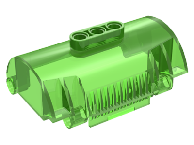 Container Cylindrical 3 x 8 x 5 with Pin Holes in Trans-Bright Green