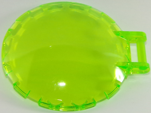 Dish 6 x 6 Inverted - No Studs with Handle in Trans-Bright Green