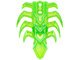 Large Figure Torso Cover, Armour, Ribbed in Trans-Bright Green