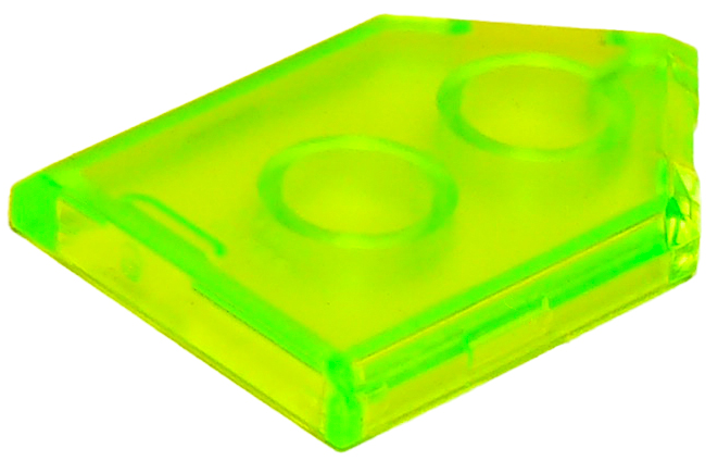 Tile Special 2 x 3 Pentagonal in Trans-Bright Green