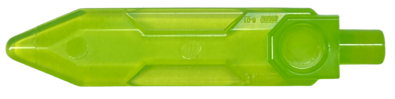 Weapon Sword, Blade with Bar, Double Edge in Trans-Bright Green