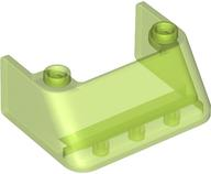 Windscreen 3 x 4 x 1 1/3 with 2 Studs on Top in Trans-Bright Green