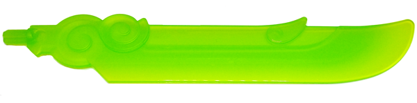 Large Figure Weapon Sword with Axle in Trans-Bright Green