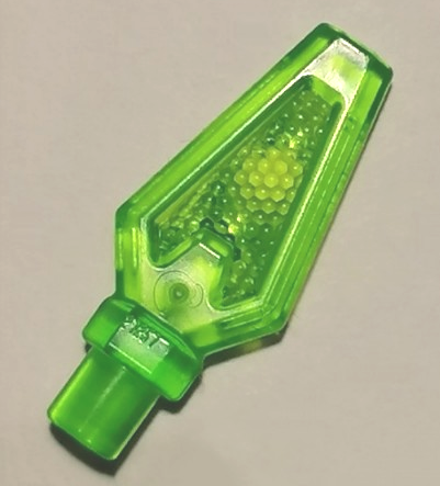 Weapon Pike / Spear Tip with Bar in Trans-Bright Green