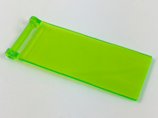 Flag 7 x 3 with Rod in Trans-Bright Green