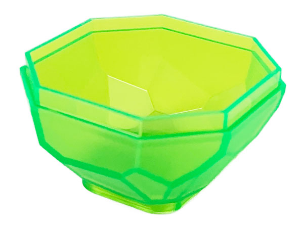 Rock Boulder 4 x 4, Bottom in Trans-Bright Green