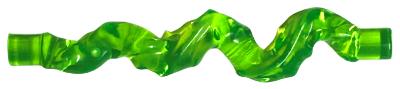 Wave / Power Burst / Flame / Magic Spell Effect, Splash Stretched with Bar in Trans-Bright Green