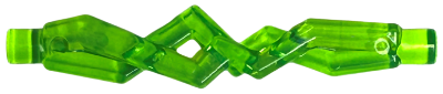 Wave / Power Burst / Flame / Magic Spell Effect, Splash Round with Bar in Trans-Bright Green