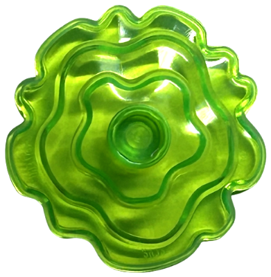 Wave / Power Burst / Flame / Magic Spell Effect, Shirly Stream with 2 Bars in Trans-Bright Green