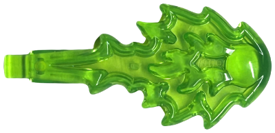 Wave / Power Burst / Flame / Magic Spell Effect, Large Dish with Splash with Stud in Trans-Bright Green