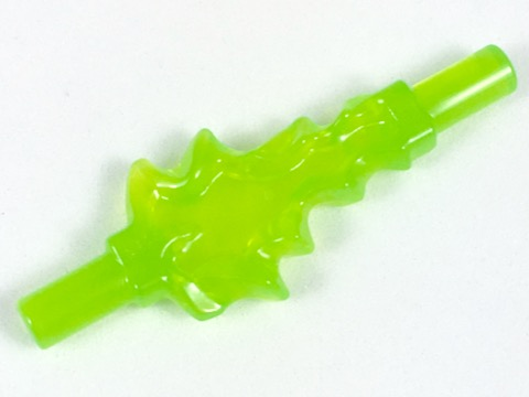 Wave / Power Burst / Flame, Bolt Small with Bar Ends in Trans-Bright Green