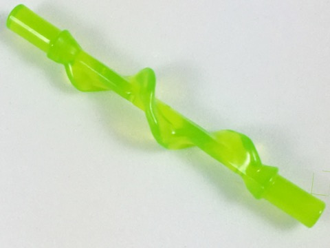 Wave / Power Burst / Flame, Bolt Spiral with Bar Ends in Trans-Bright Green