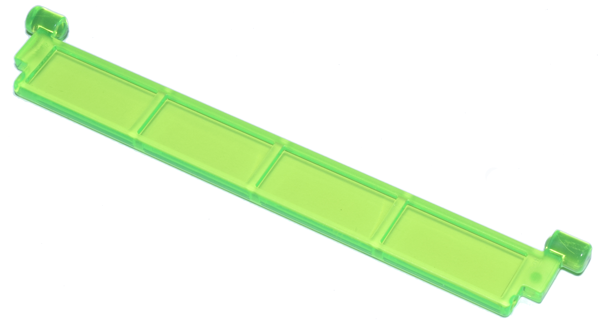 Garage Roller Door Section without Handle in Trans-Bright Green
