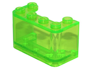 Windscreen 2 x 4 x 2 Vertical in Trans-Bright Green