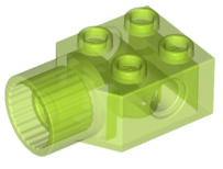 Technic Brick Special 2 x 2 with Pin Hole, Rotation Joint Socket in Trans-Bright Green