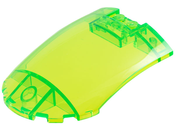 Windscreen 6 x 8 x 2 Curved in Trans-Bright Green