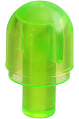 Light Cover 1 x 1 Round with Internal Bar / Bionicle Barraki Eye in Trans-Bright Green